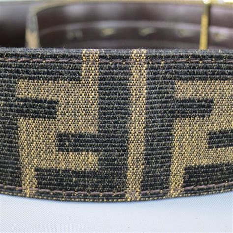 fendi belt brown and gold